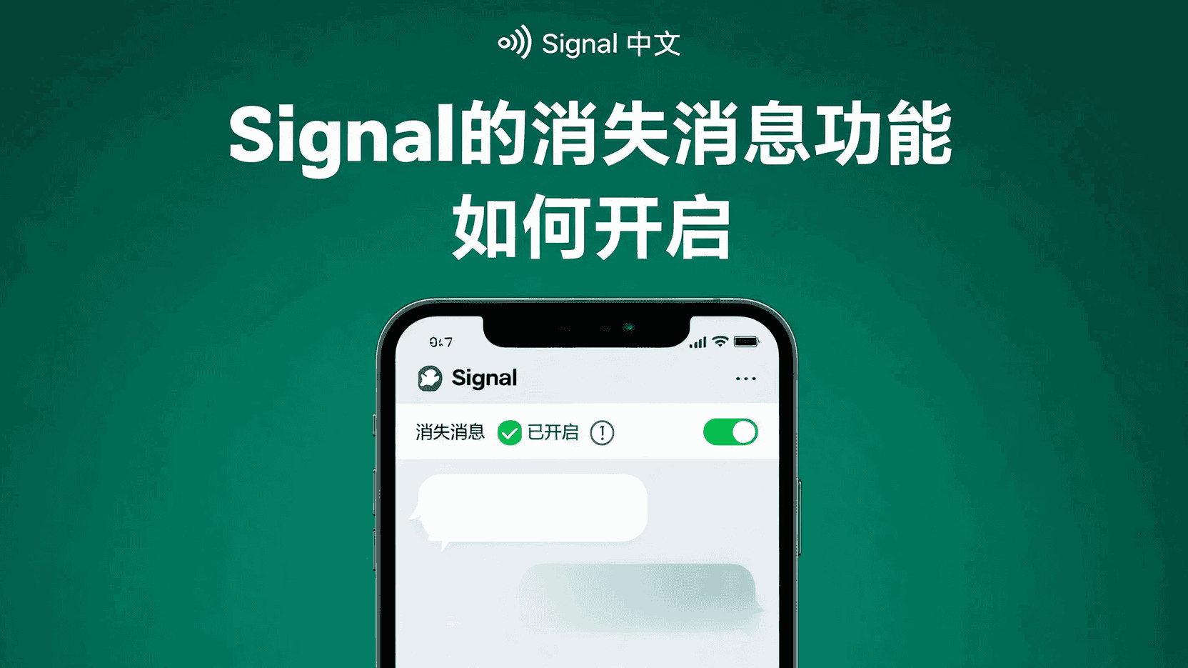 Signal的消失消息功能如何开启？